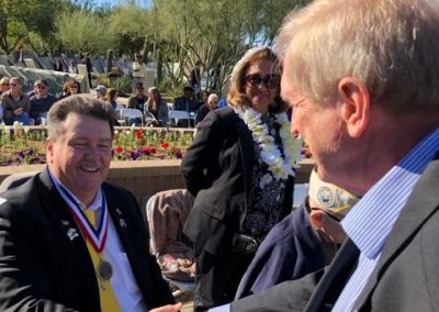 Dave Giles with Veterans