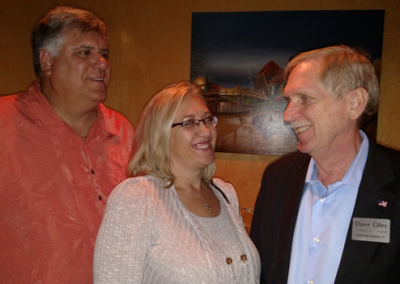 Dave Giles with Doug and Julie Wolfe